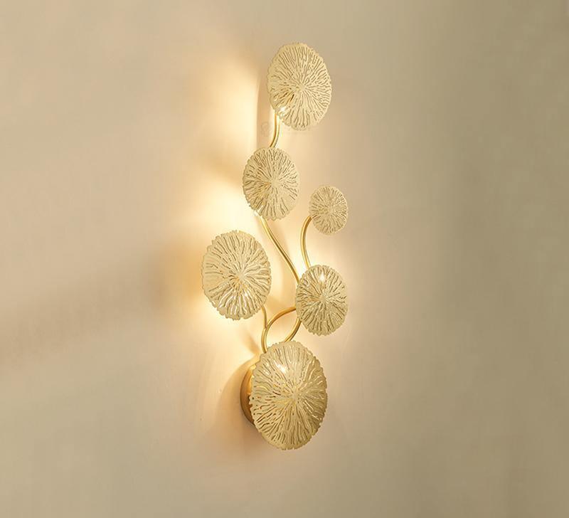 Lotus Leaf Wall Light - Model F: W 12.2 x H 30.3 Stainless steel, Hardwired Wall Sconce, detail 13