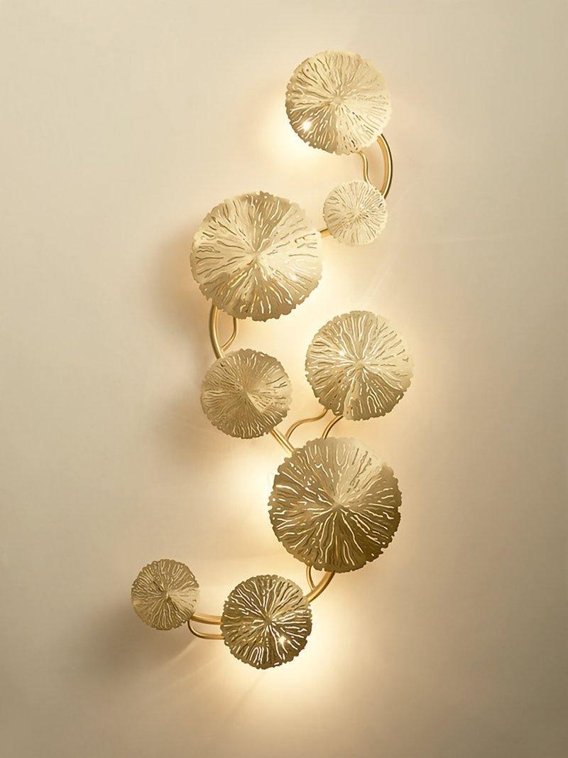 Lotus Leaf Wall Light - Model F: W 12.2 x H 30.3 Stainless steel, Hardwired Wall Sconce, detail 14