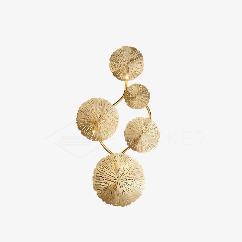 Lotus Leaf Wall Light - Model F: W 12.2 x H 30.3 Stainless steel, Hardwired Wall Sconce, detail 37