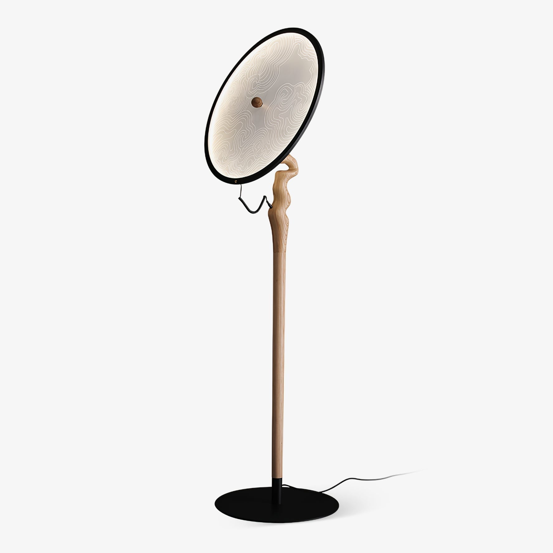 Radar Transmitter Floor Light, Floor Lamp, Wood, Dia 60cm x H 172cm