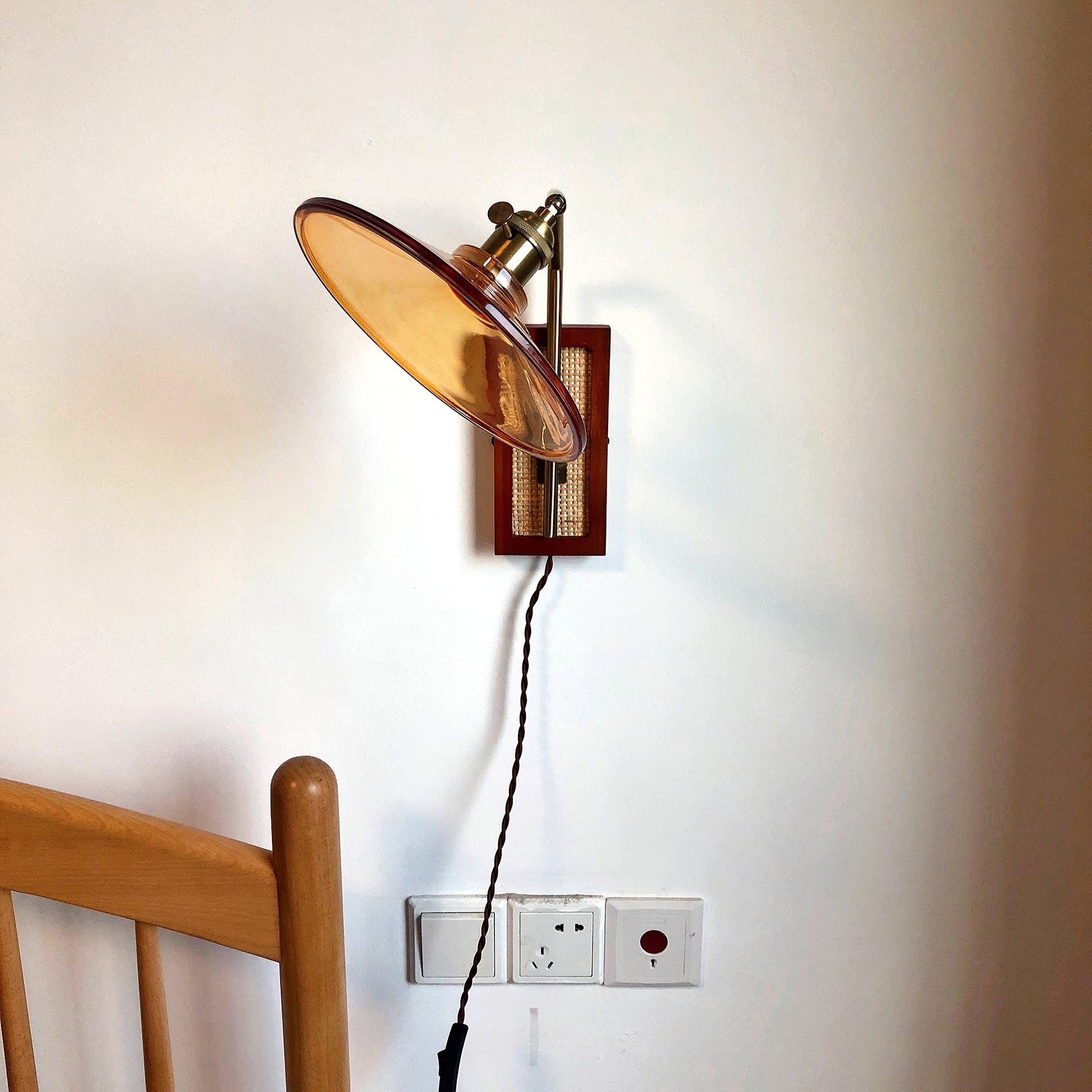 Rafi Wall Light, Plug-In Wall Sconce, detail 10