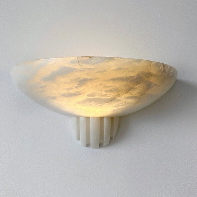 Rare Alabaster Wall Light, Hardwired Wall Sconce, detail 15