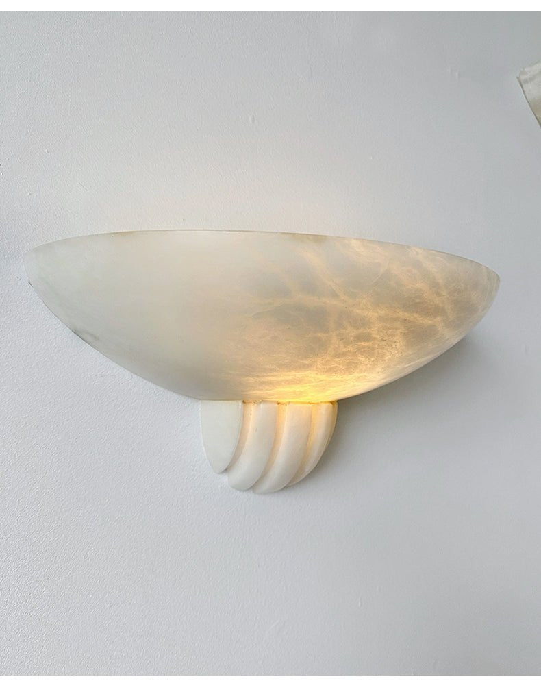 Rare Alabaster Wall Light, Hardwired Wall Sconce, detail 17