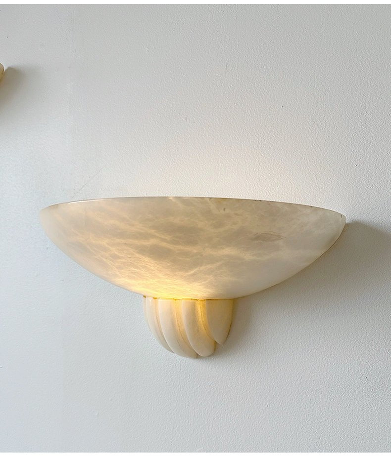Rare Alabaster Wall Light, Hardwired Wall Sconce, detail 18