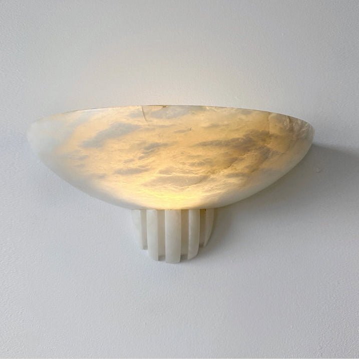Rare Alabaster Wall Light, Hardwired Wall Sconce, detail 10