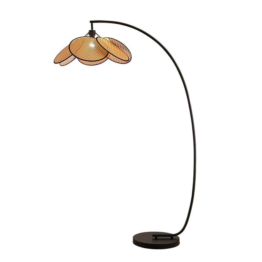 Rattan Bloom Arc Floor Light, Floor Lamp, detail 5