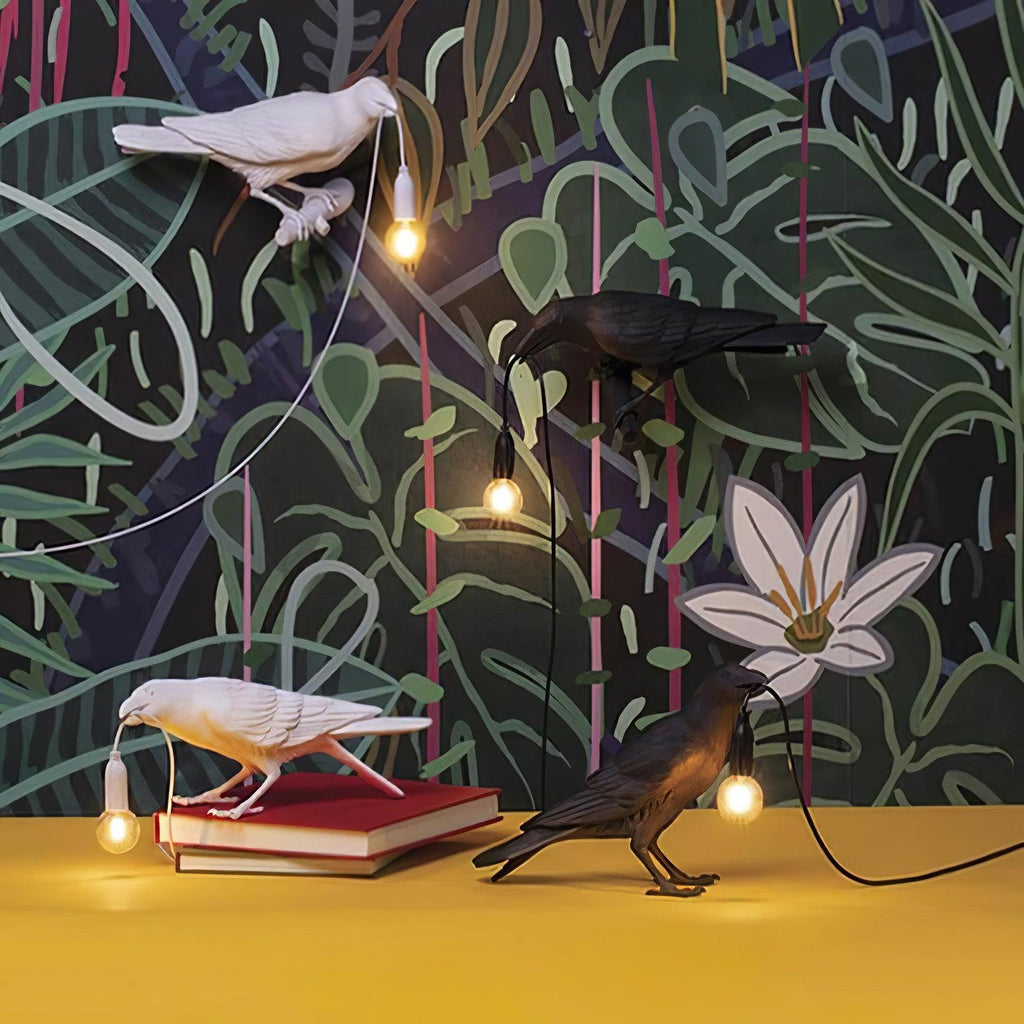 Raven Resin Table Light, Bedside Table Lamp, detail 3