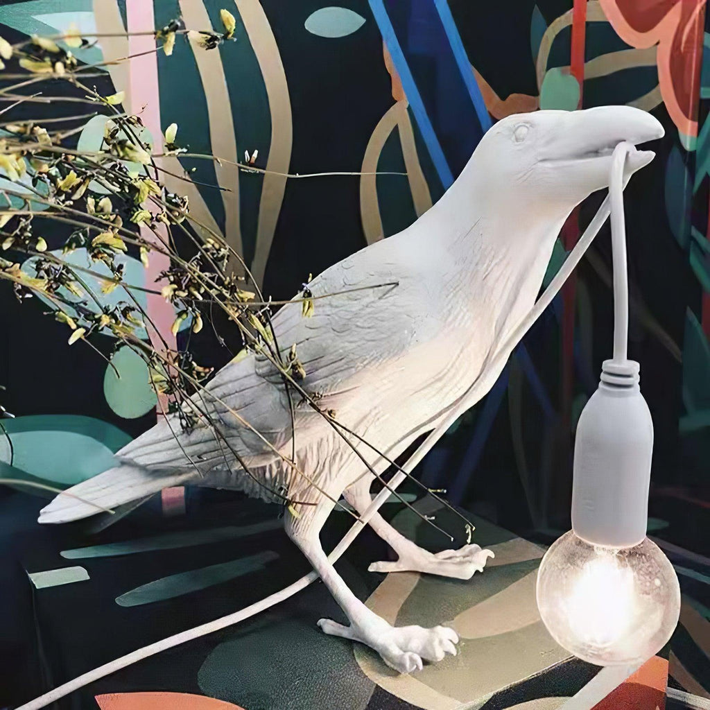 Raven Resin Table Light, Bedside Table Lamp, detail 9