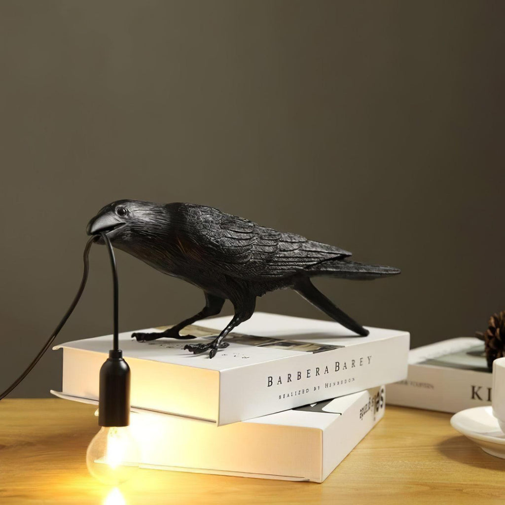 Raven Resin Table Light, Bedside Table Lamp, detail 2