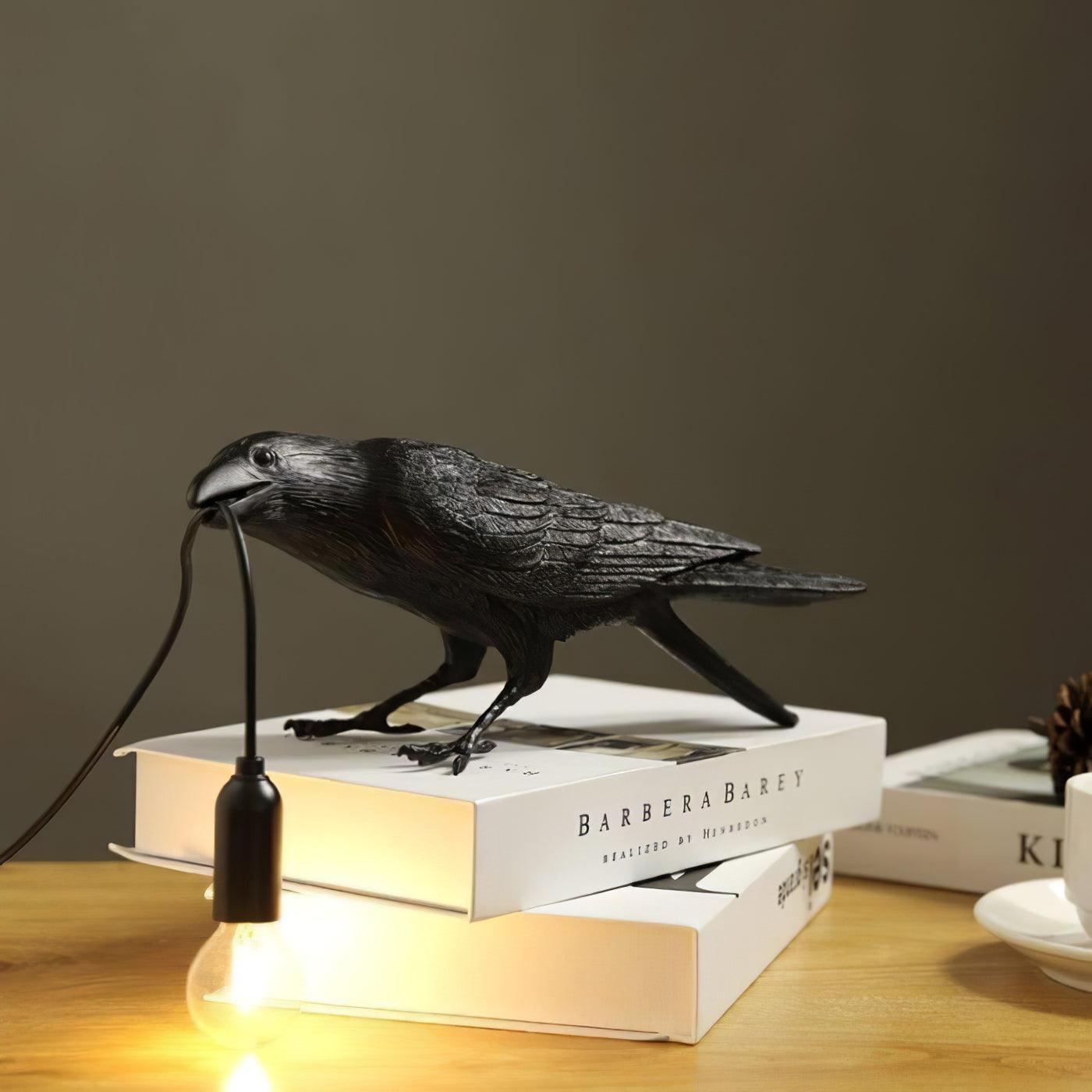 Raven Resin Table Light, Bedside Table Lamp, detail 2