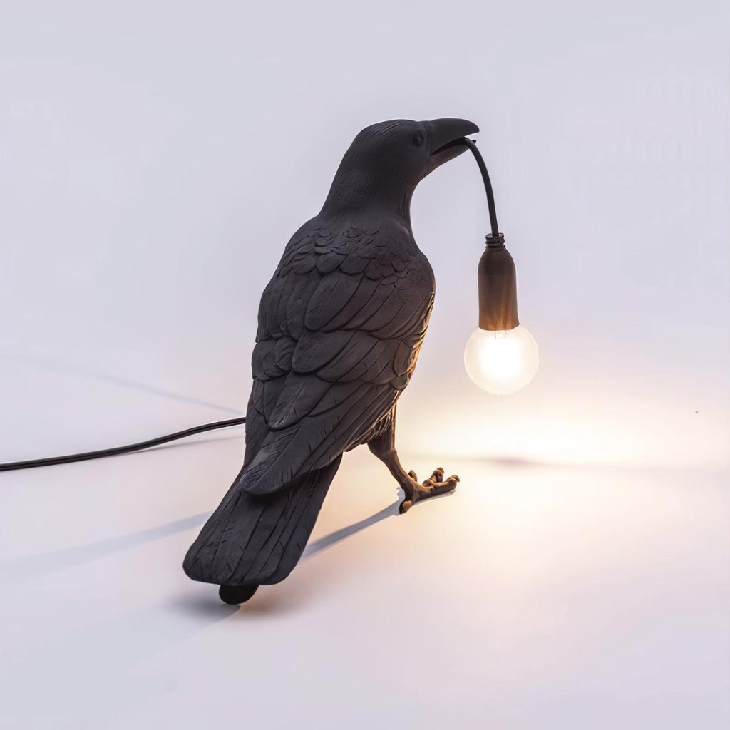 Raven Resin Table Light, Bedside Table Lamp, detail 13