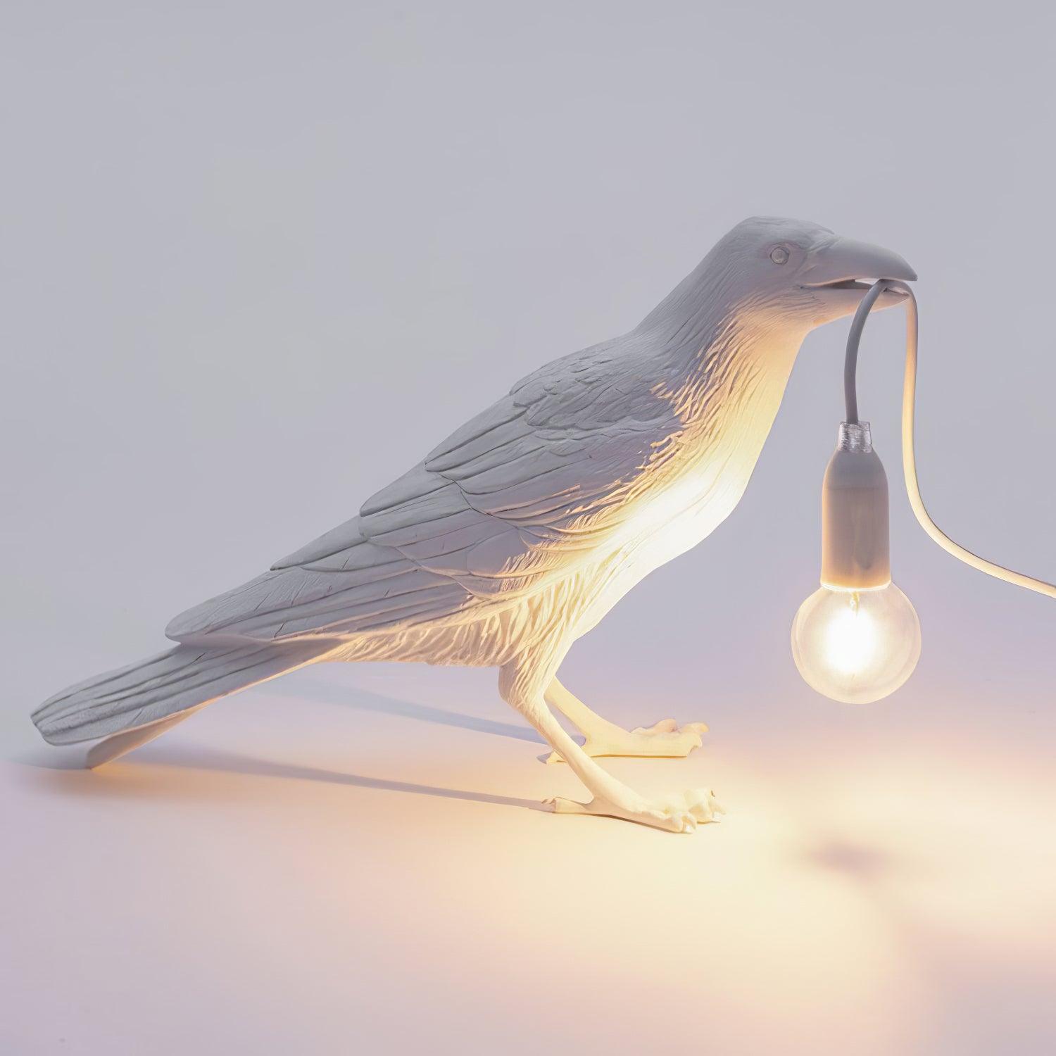Raven Resin Table Light, Bedside Table Lamp, detail 4