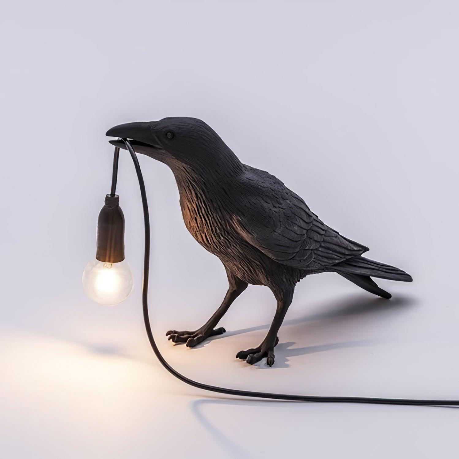 Raven Resin Table Light, Bedside Table Lamp, detail 5