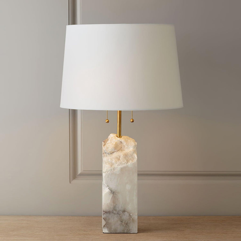 Raw Alabaster Accent Table Light, Bedside Table Lamp, detail 17
