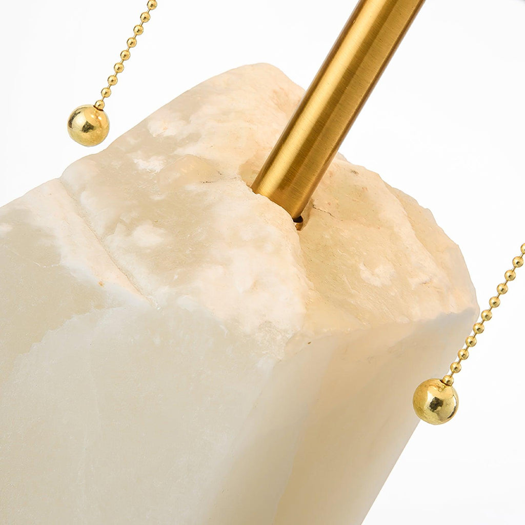 Raw Alabaster Accent Table Light, Bedside Table Lamp, detail 11