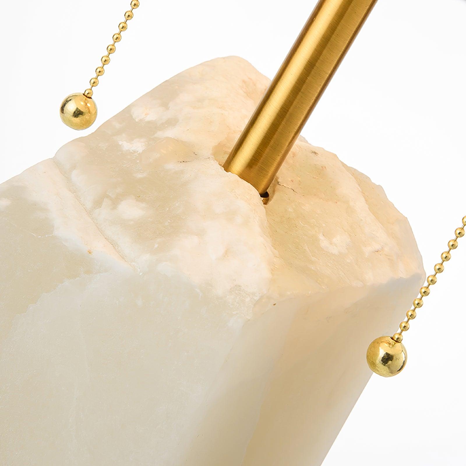 Raw Alabaster Accent Table Light, Bedside Table Lamp, detail 11