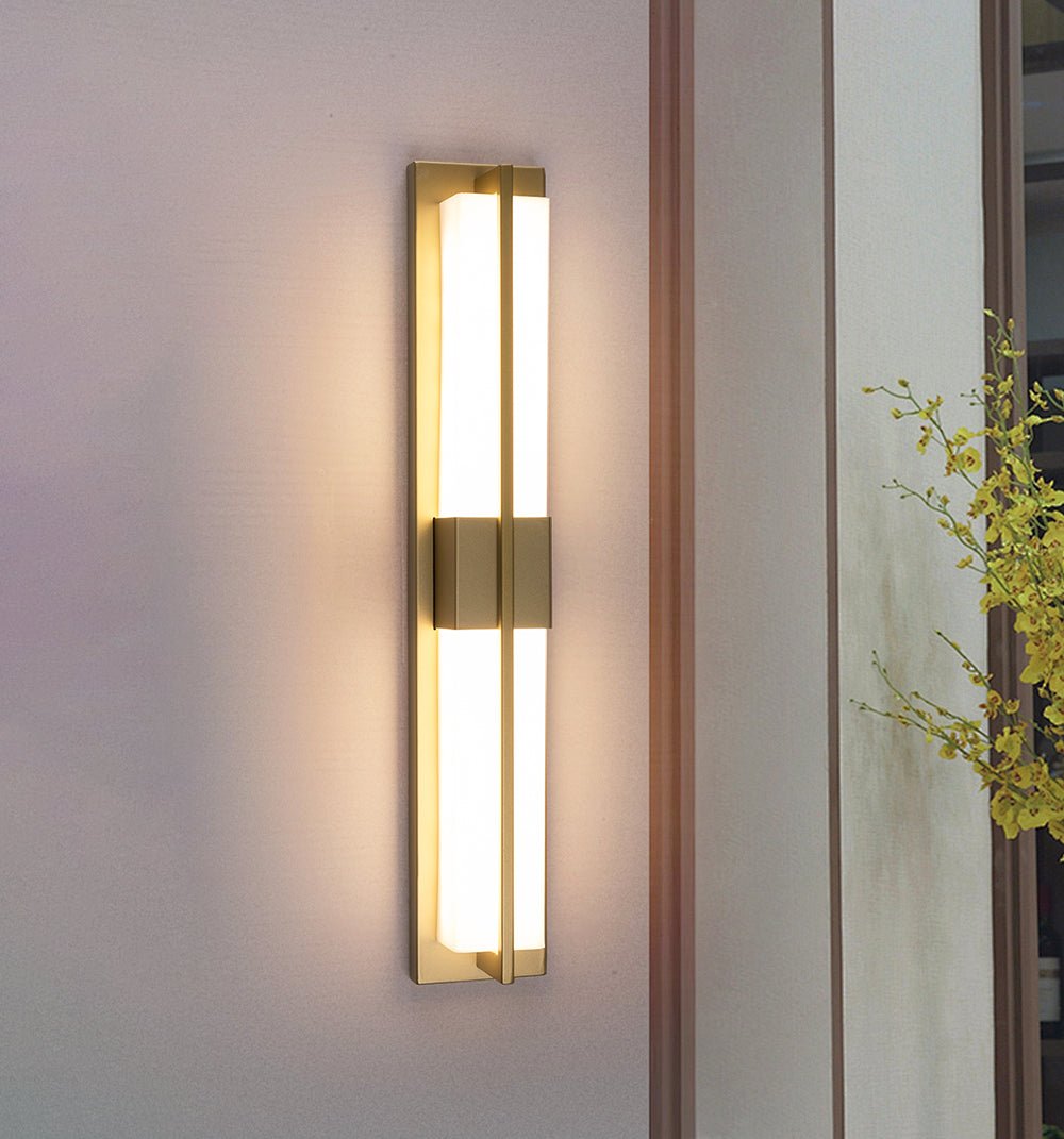 Box Alabaster Brass Wall Light, Hardwired Wall Sconce, detail 5