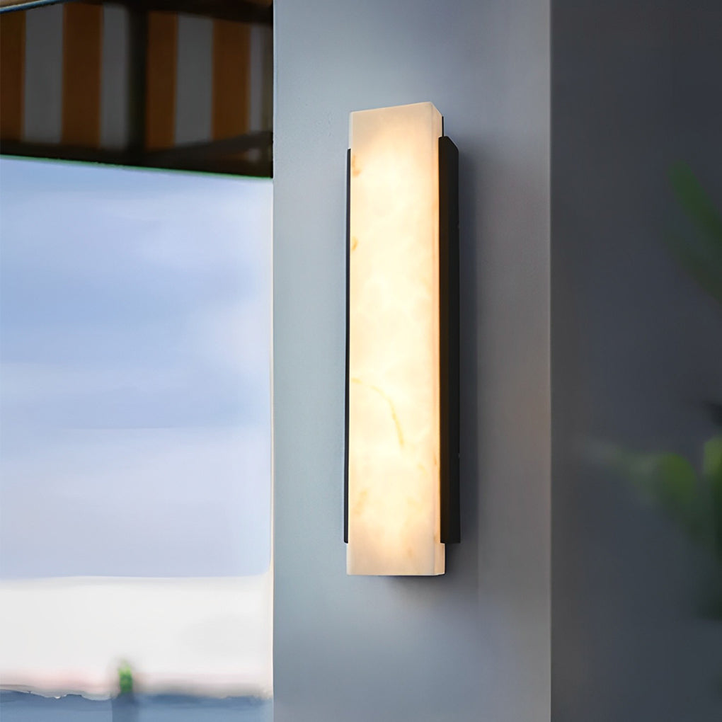 Box Metal LED Waterproof Black Contemporary Exterior Wall Fixtures, Outdoor Wall Light, Stainless Steel, 18"