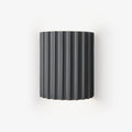 Resin Ribbed Wall Light, Hardwired Wall Sconce, Dia 14cm x H 16.5cm
