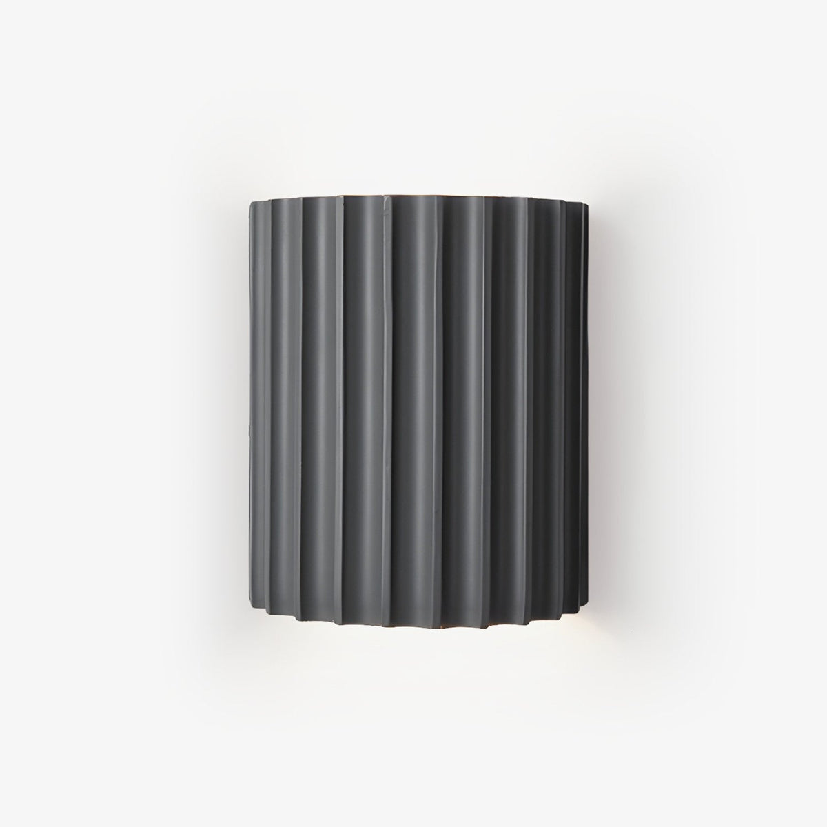 Resin Ribbed Wall Light, Hardwired Wall Sconce, Dia 14cm x H 16.5cm
