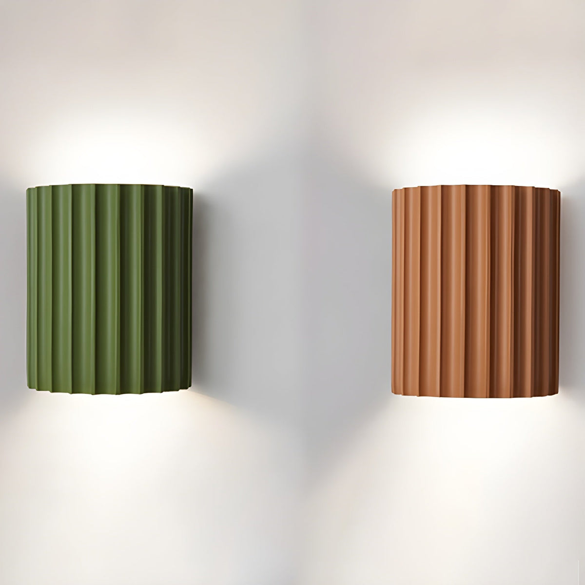 Resin Ribbed Wall Light, Hardwired Wall Sconce, detail 7