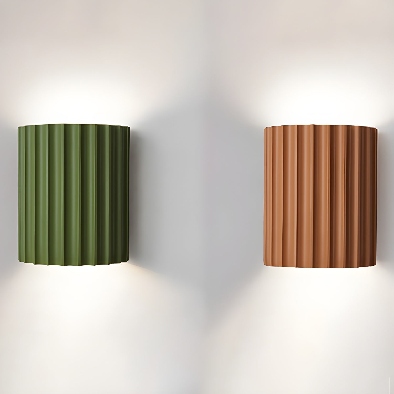 Resin Ribbed Wall Light, Hardwired Wall Sconce, detail 7
