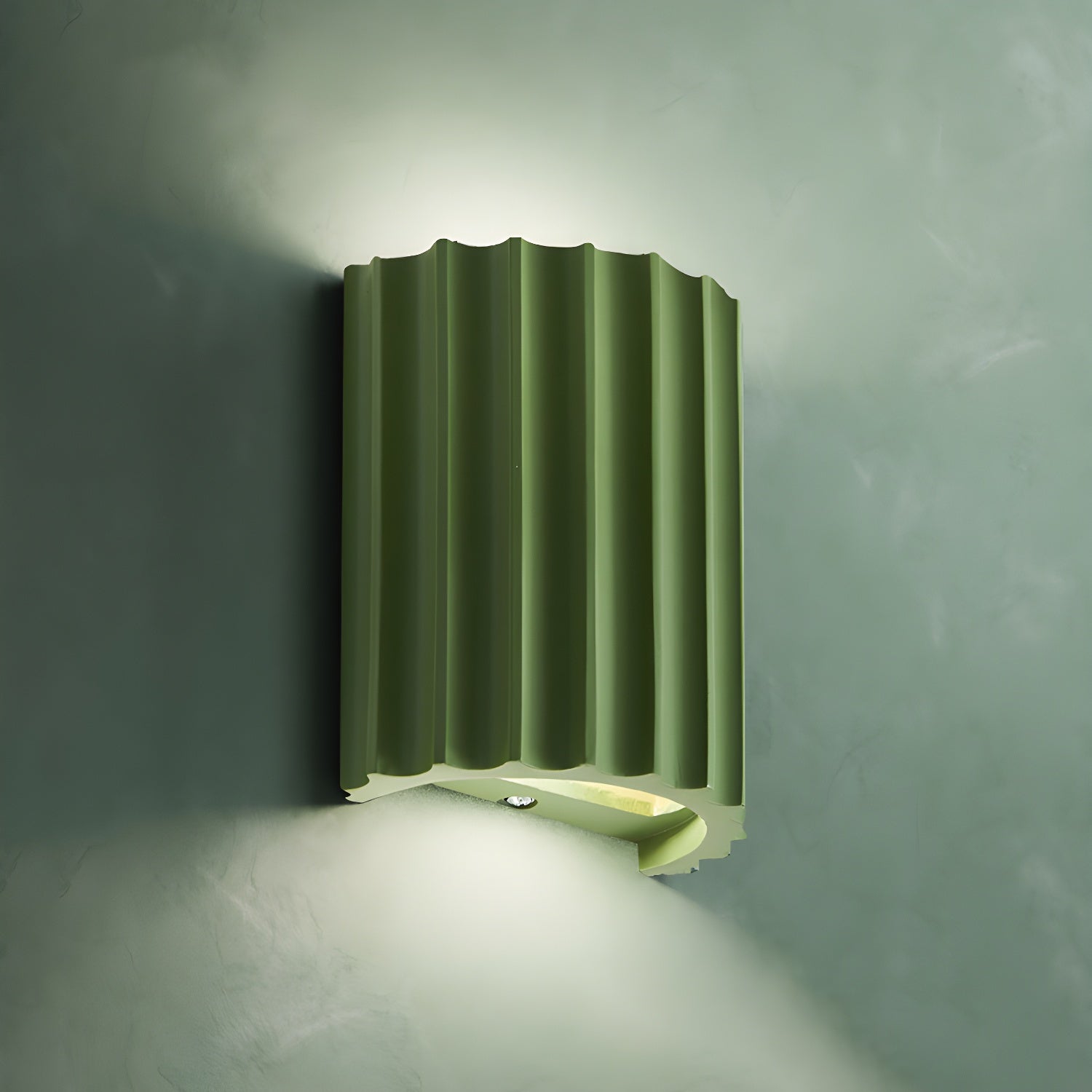 Resin Ribbed Wall Light, Hardwired Wall Sconce, detail 14