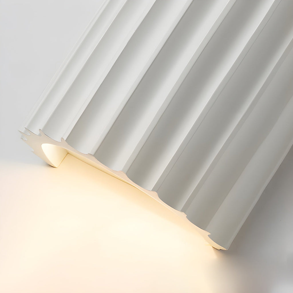 Resin Ribbed Wall Light, Hardwired Wall Sconce, detail 10