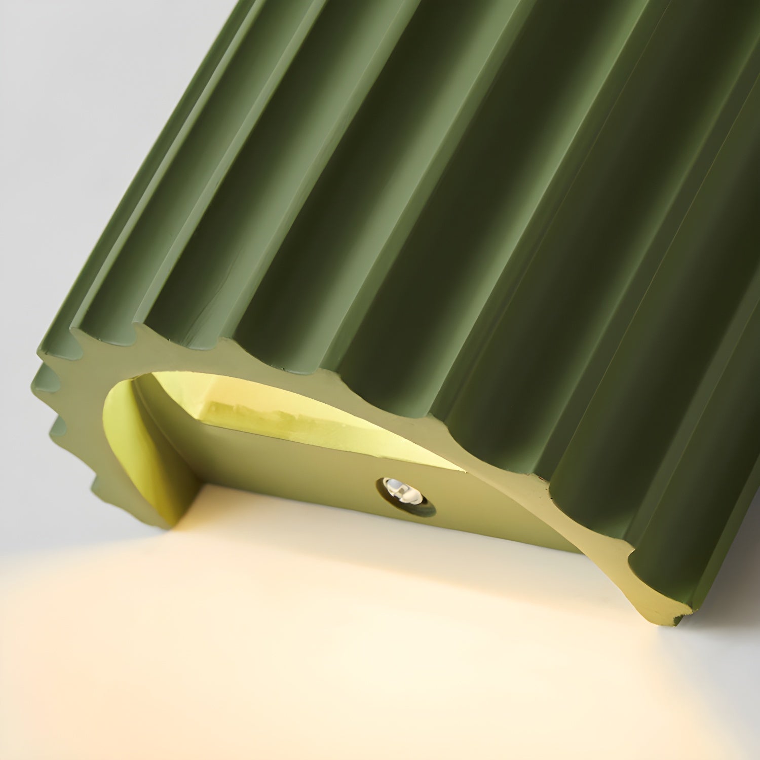 Resin Ribbed Wall Light, Hardwired Wall Sconce, detail 11