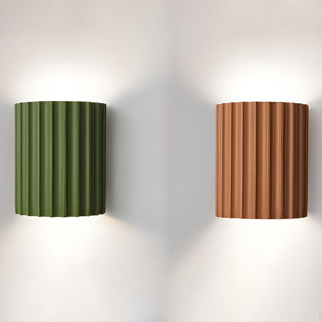 Resin Ribbed Wall Light, Hardwired Wall Sconce, detail 12