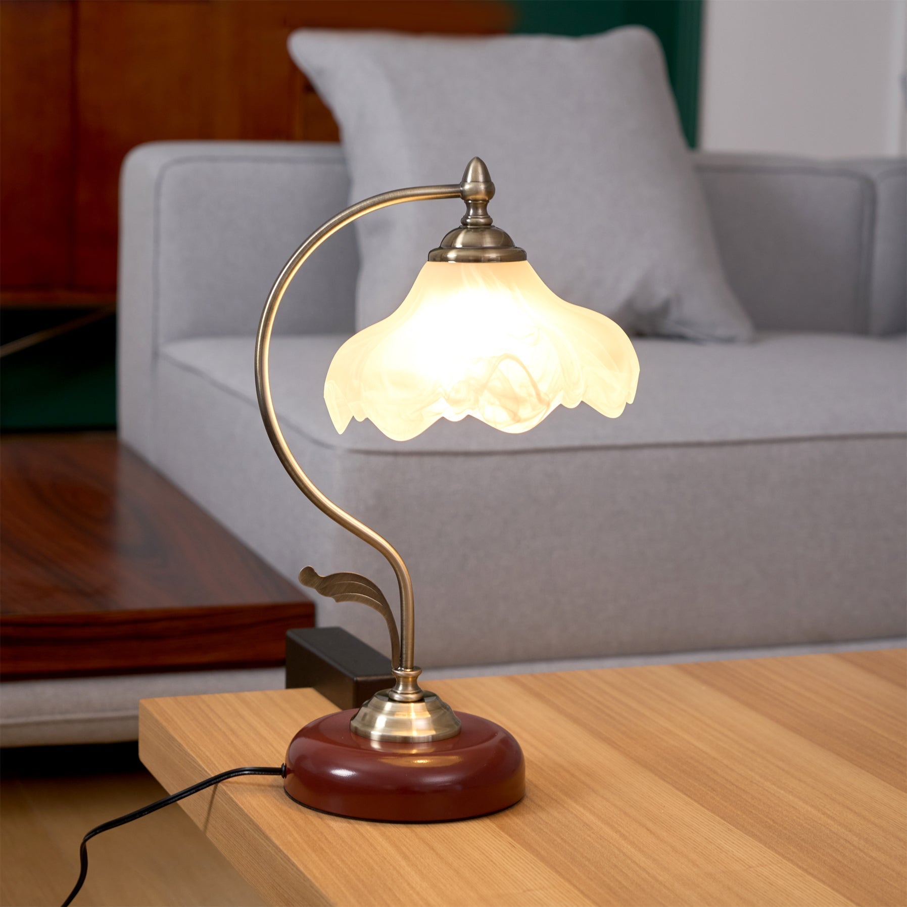 Retro Flower Table Light, Bedside Table Lamp, detail 12