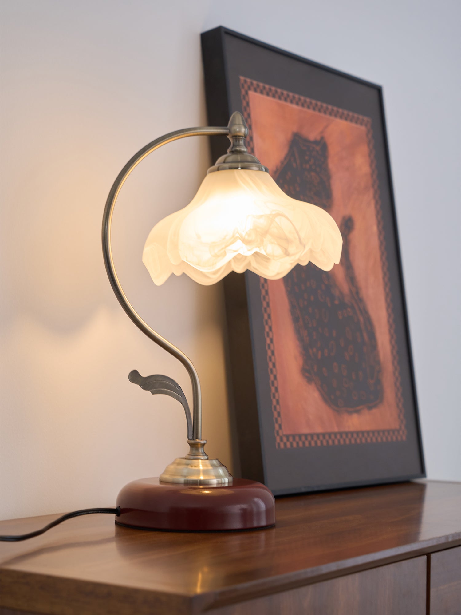 Retro Flower Table Light, Bedside Table Lamp, detail 29