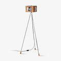 Retro Camera Focus Floor Light, Floor Lamp, Cherry wood, L 19.7″ x W 19.7″ x H 39.4″