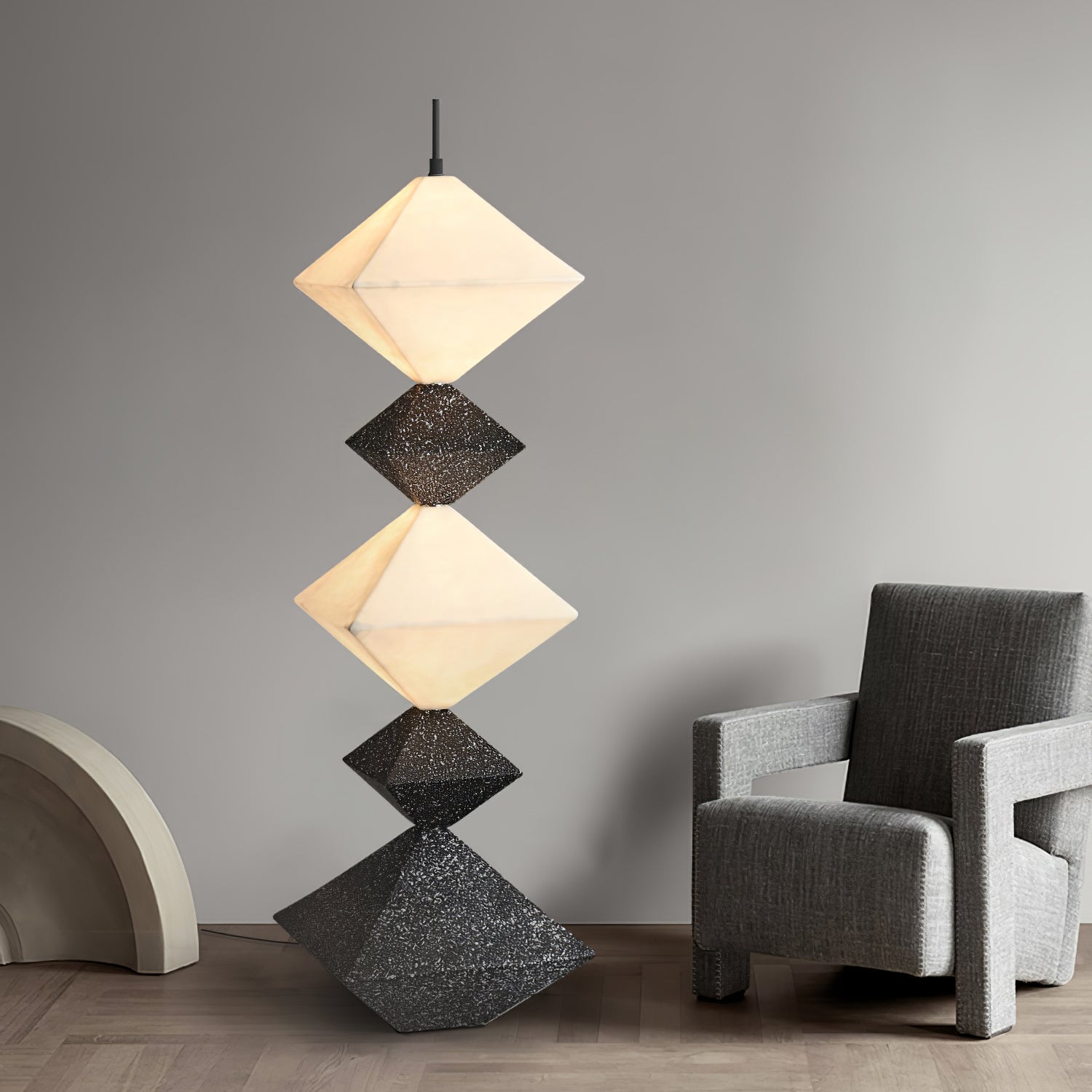 Rhombus Cube Floor Light, Floor Lamp, detail 3