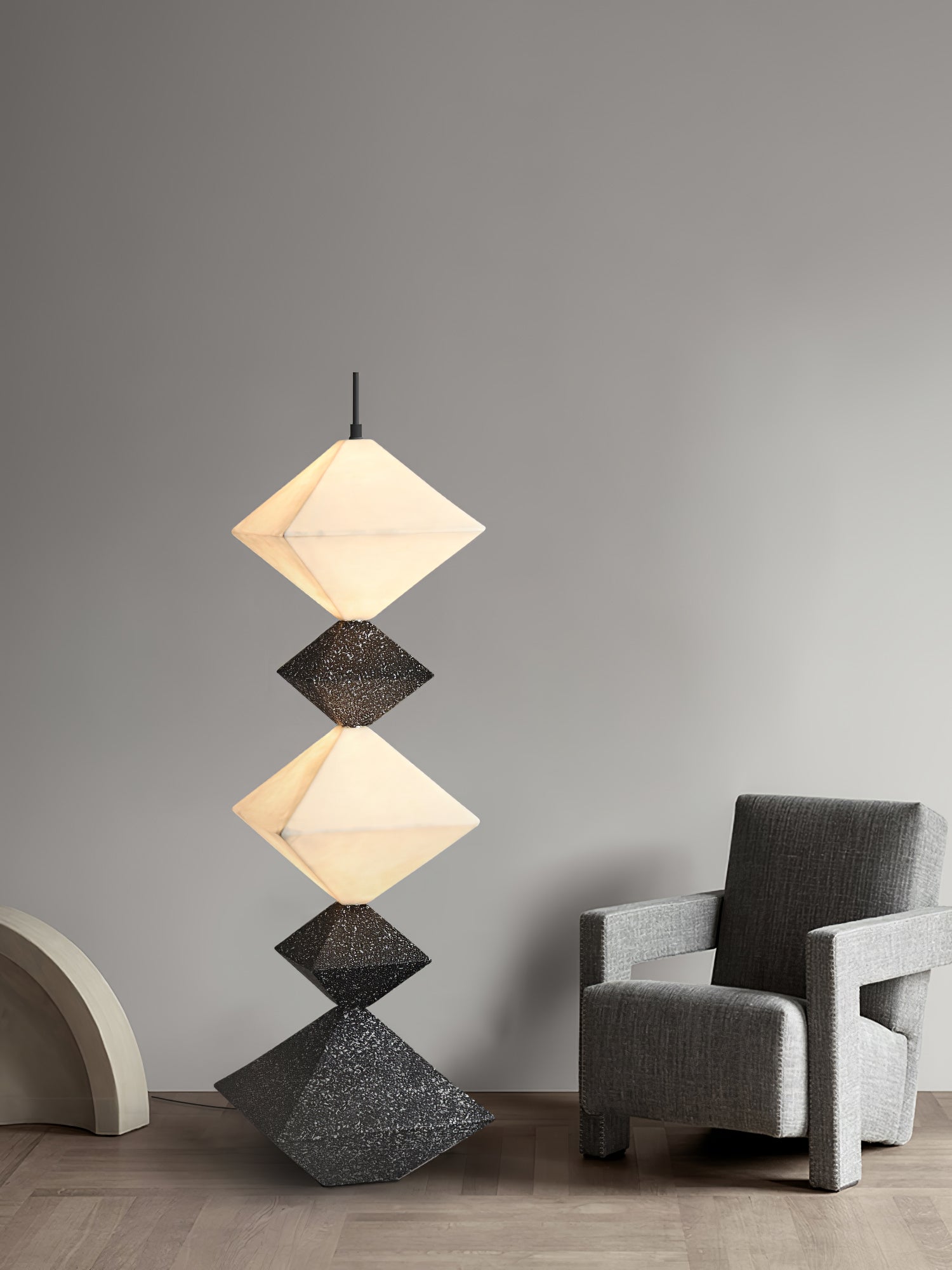 Rhombus Cube Floor Light, Floor Lamp, detail 12