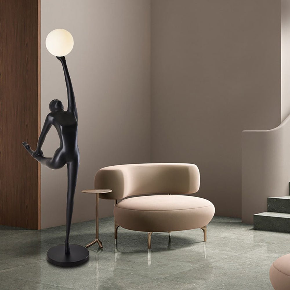 Rhythmic Gymnast Sculpture Floor Light, Floor Lamp, detail 6