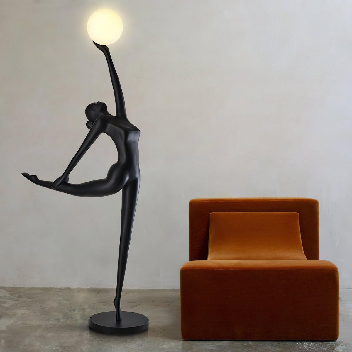 Rhythmic Gymnast Sculpture Floor Light, Floor Lamp, detail 13