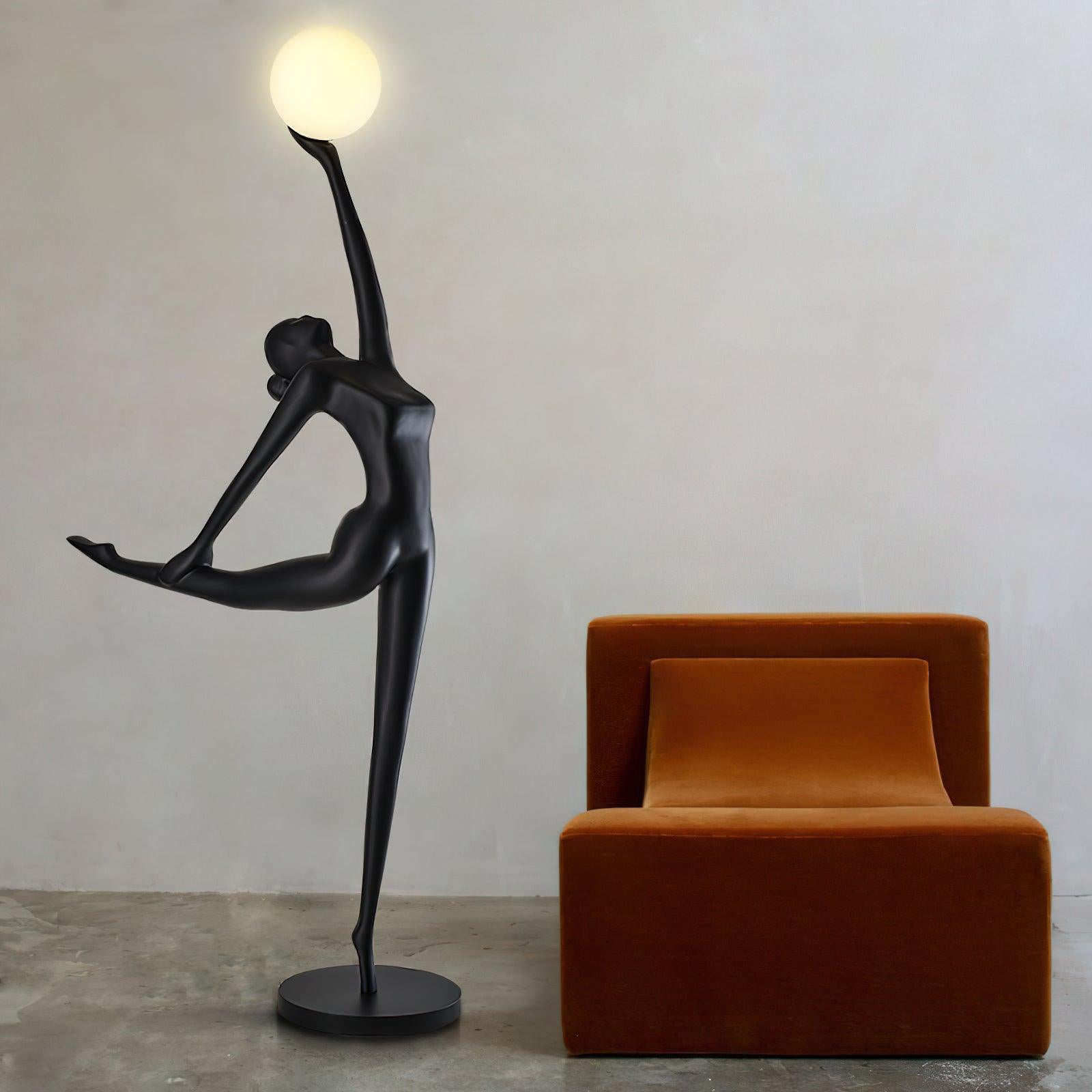 Rhythmic Gymnast Sculpture Floor Light, Floor Lamp, detail 13