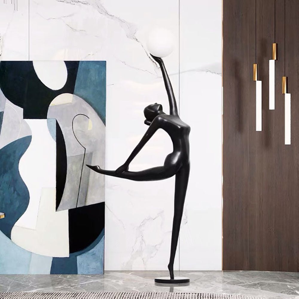 Rhythmic Gymnast Sculpture Floor Light, Floor Lamp, detail 4