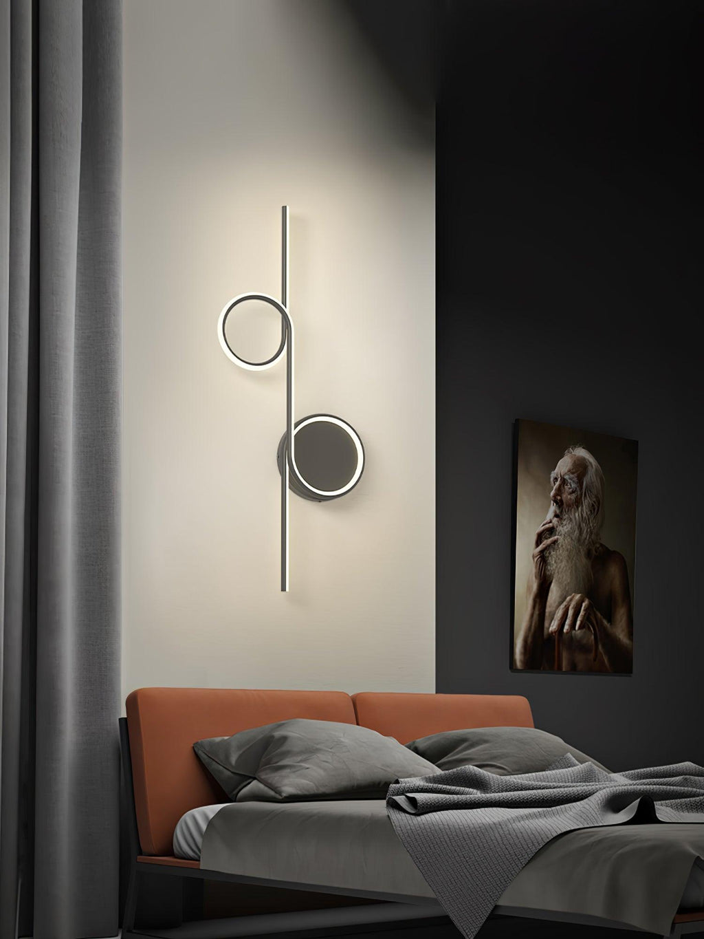 Rhythmic Line Wall Light, Hardwired Wall Sconce, detail 15