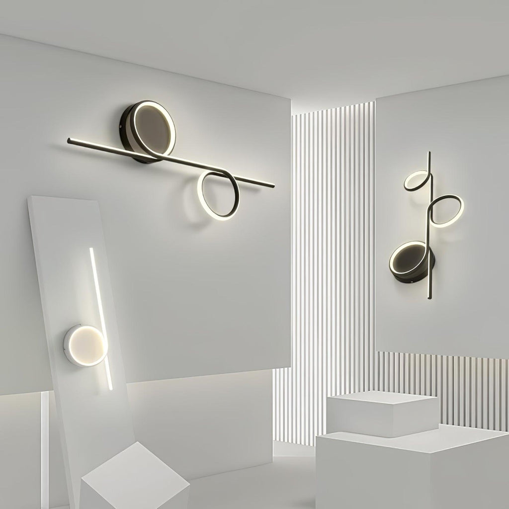 Rhythmic Line Wall Light, Hardwired Wall Sconce, detail 3