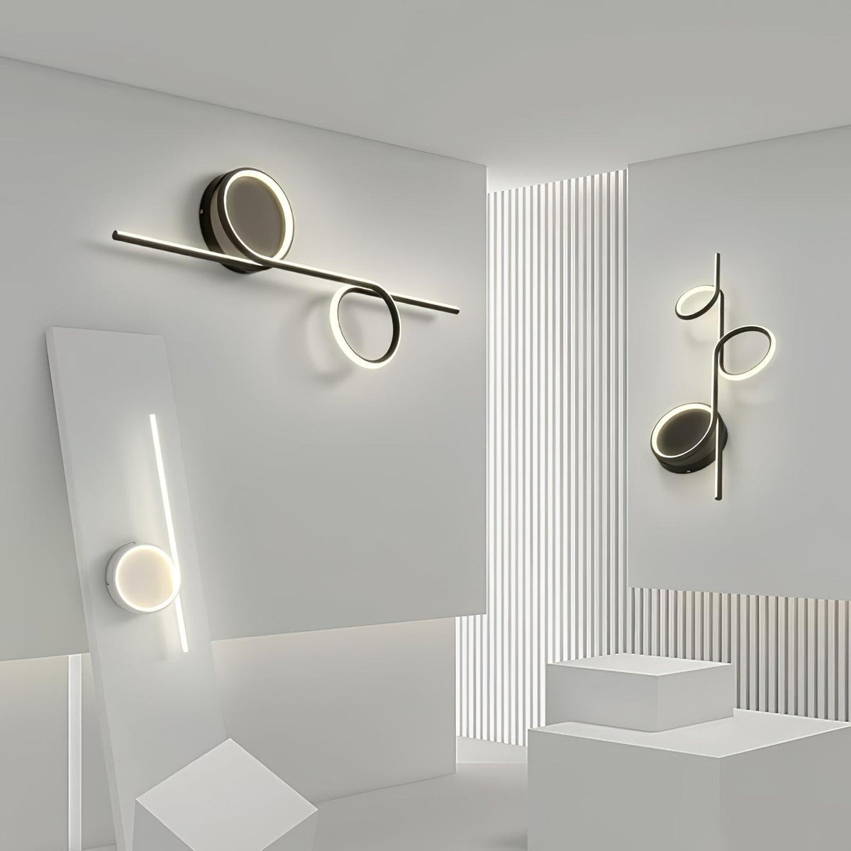Rhythmic Line Wall Light, Hardwired Wall Sconce, detail 3