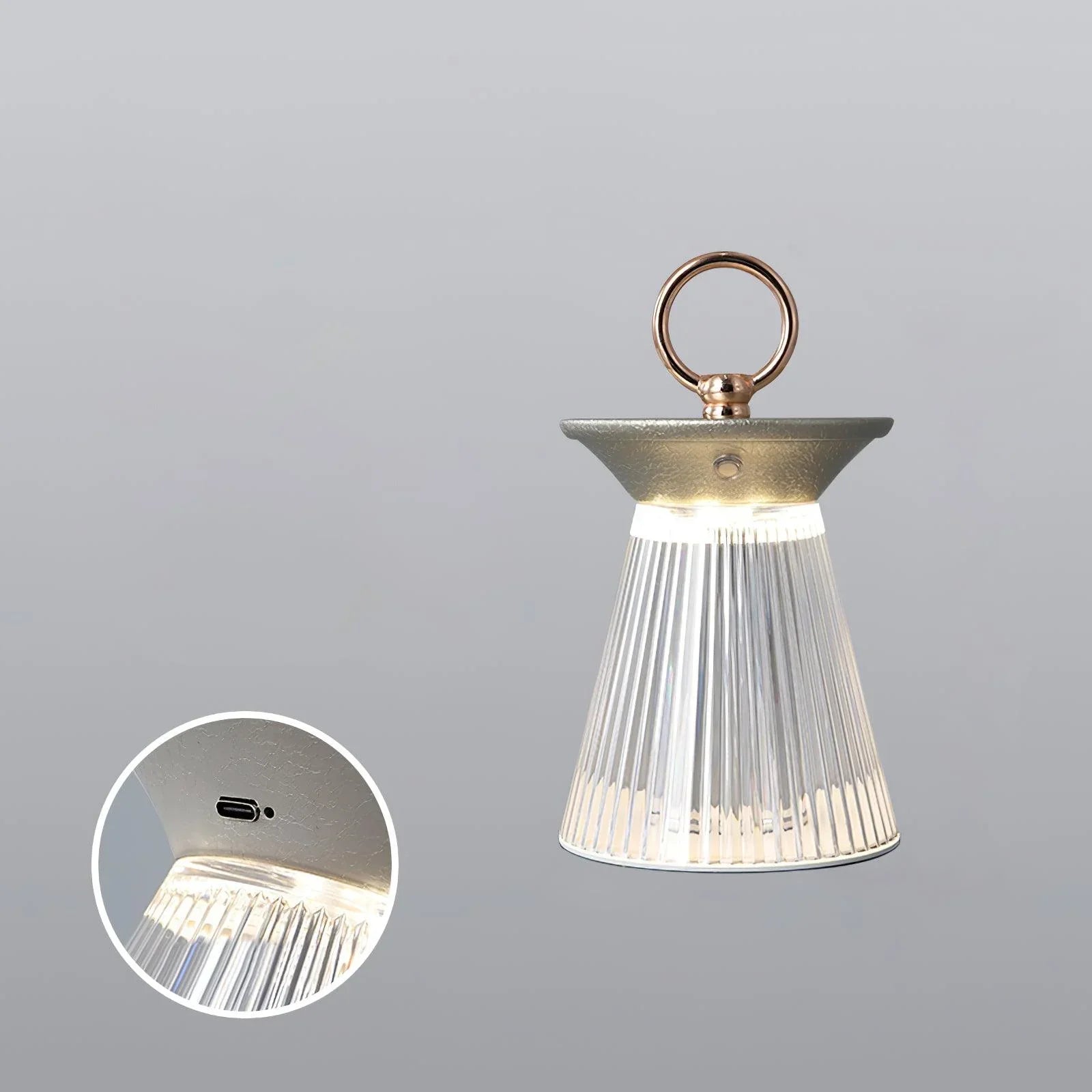 Ribbed Table Light 4.5", Bedside Table Lamp, detail 21