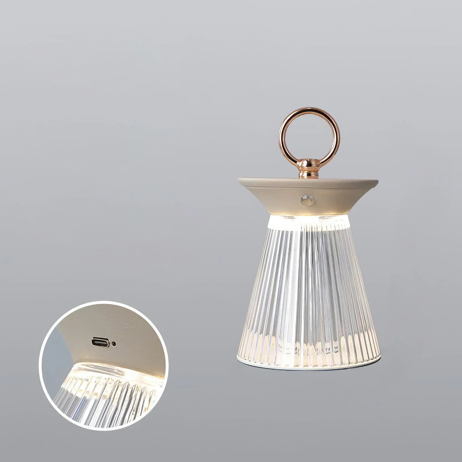 Ribbed Table Light 4.5", Bedside Table Lamp, detail 22
