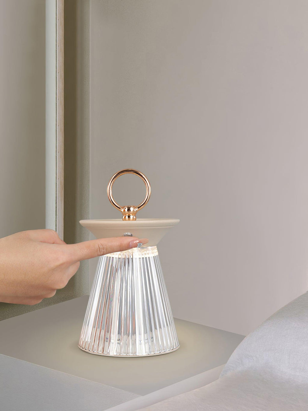 Ribbed Table Light 4.5", Bedside Table Lamp, detail 11