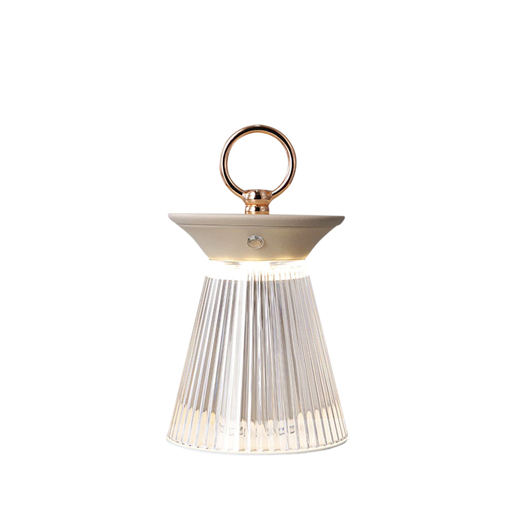 Ribbed Table Light 4.5", Bedside Table Lamp, Iron, D11.5 x H21.5cm