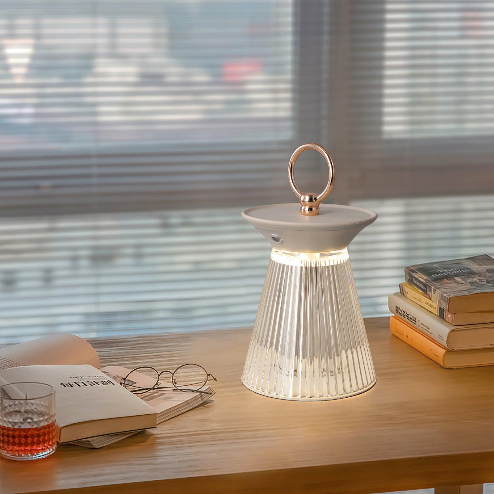 Ribbed Table Light 4.5", Bedside Table Lamp, detail 5