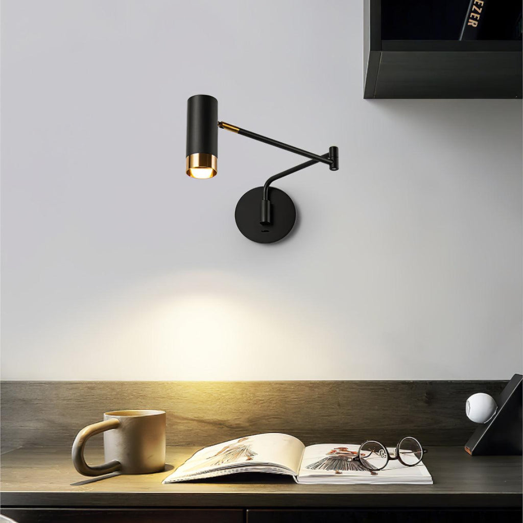 Ridge Arm Wall Light, Bedroom Wall Sconce, detail 3