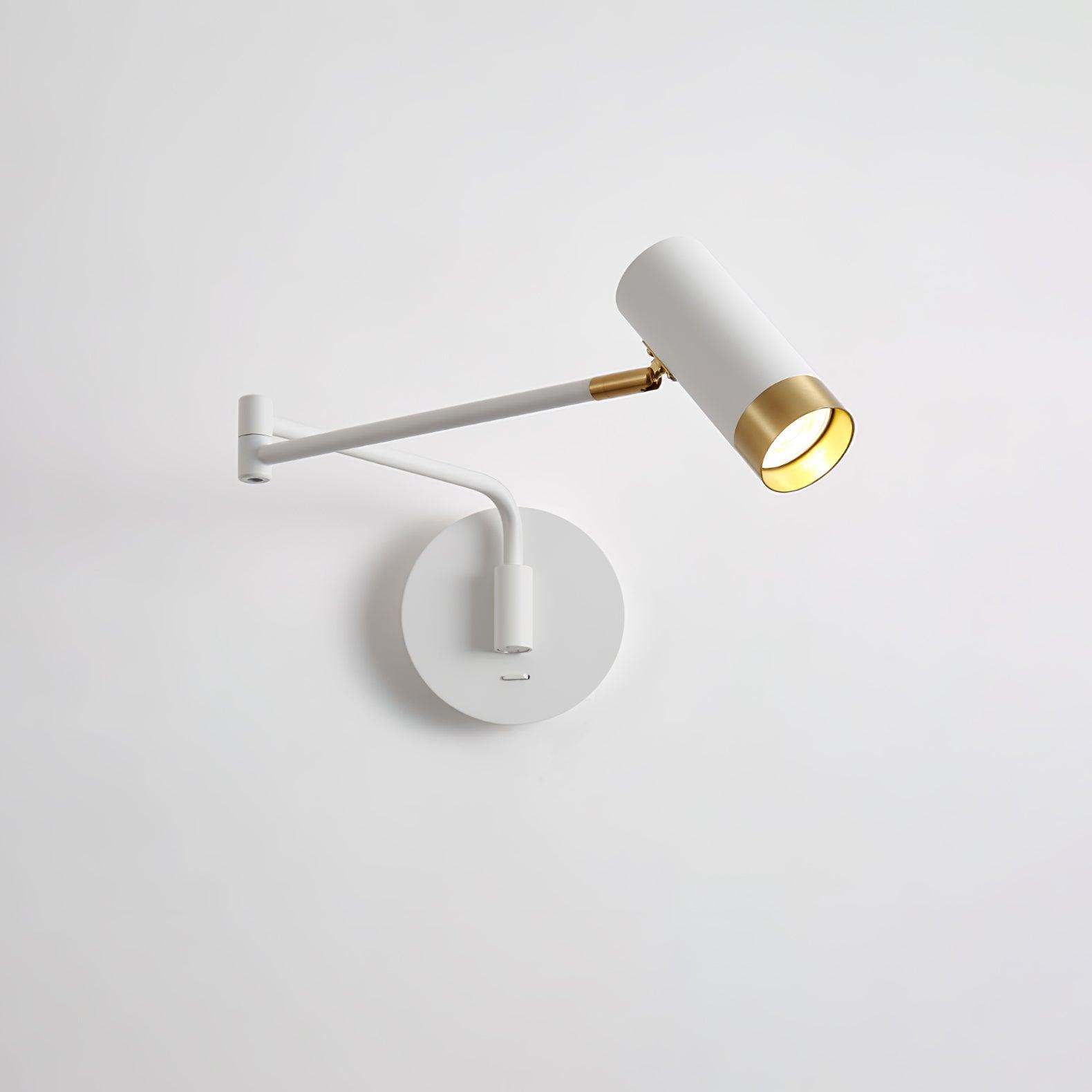 Ridge Arm Wall Light, Bedroom Wall Sconce, Metal, Dia 15cm x L 49.5cm x H 14cm