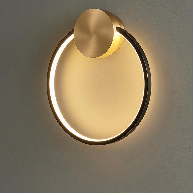 Ring Shaped LED Wall Light - Dia 15cm x H 16cm Brass, Hardwired Wall Sconce, detail 34